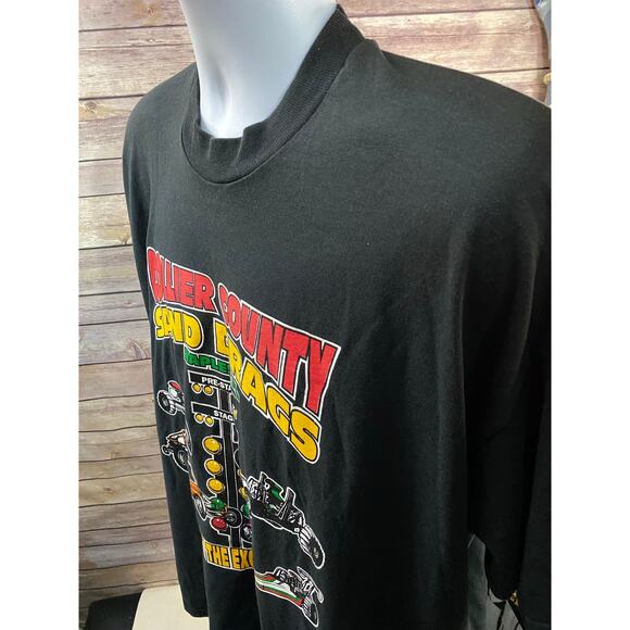 Vintage collier county sand drags Naples Florida 2XL Black shirt - Picture 9 of 10